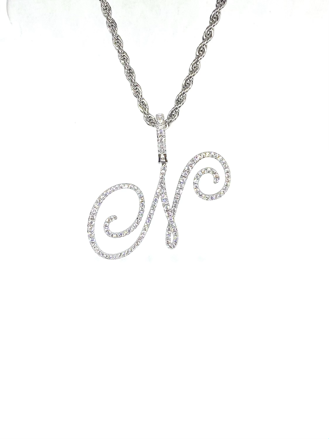 ICY INITIAL NECKLACE image 1